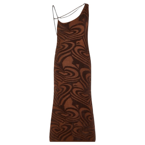 House of Sunny Dresses & Skirts - House of Sunny Shape Of My Heart Hockney Midi Dress in Chocolate, X-Small, NWT